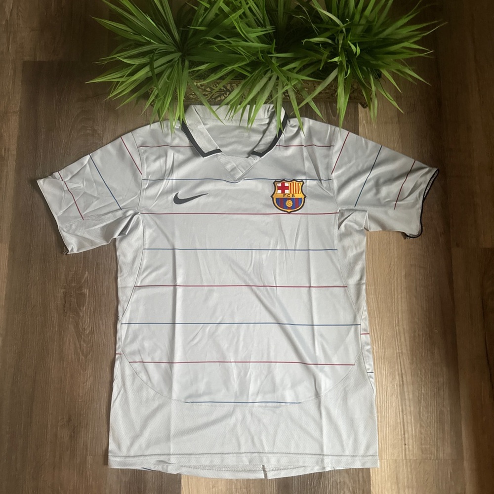 2004/2005 FC Barcelona Away Retro Soccer Jersey Vintage Football Shirt Men Sz M